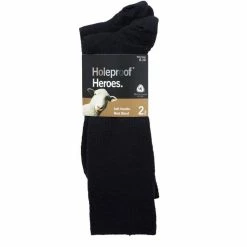 Holeproof Rib Wool Business Socks 2 Pack Black