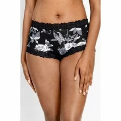 Jockey Parisienne Print Full Brief Black White -Women's Clothing store online 543612 C 1001 25