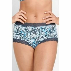 Jockey Parisienne Vintage Print Full Brief Blue -Women's Clothing store online 570851 C 0400 00
