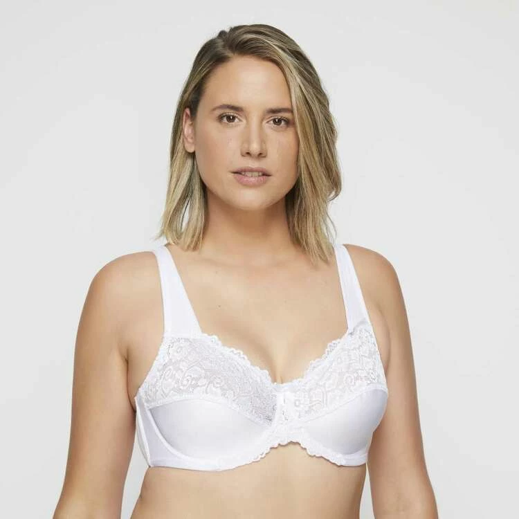 Sash & Rose Lace Underwire Minimiser White 4 Sash & Rose Lace Underwire Minimiser White - Image 2