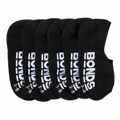 Bonds Logo Sneaker Socks 3 Pack Black 8 - 11