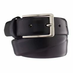 Bronson Casual Milano Dress Leather Buckle Belt 30mm Black