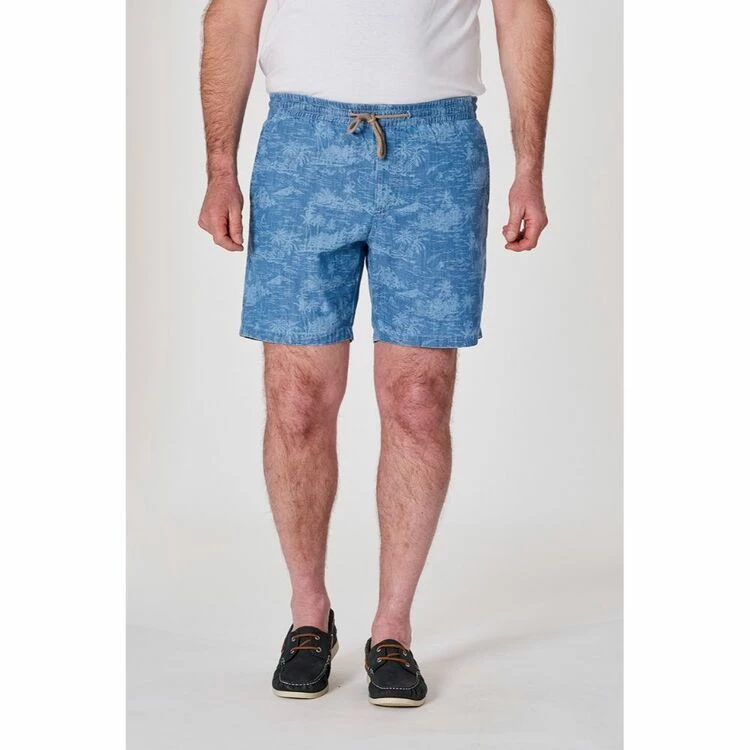 JC Lanyon Printed Volley Short Light Blue X Large 6 JC Lanyon Printed Volley Short Light Blue X Large - Image 4