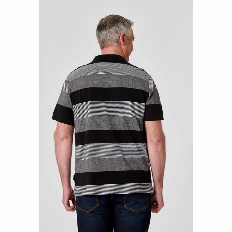 Bronson Casual Men's Acton Cotton Pique Polo Black 8 Bronson Casual Men's Acton Cotton Pique Polo Black - Image 6