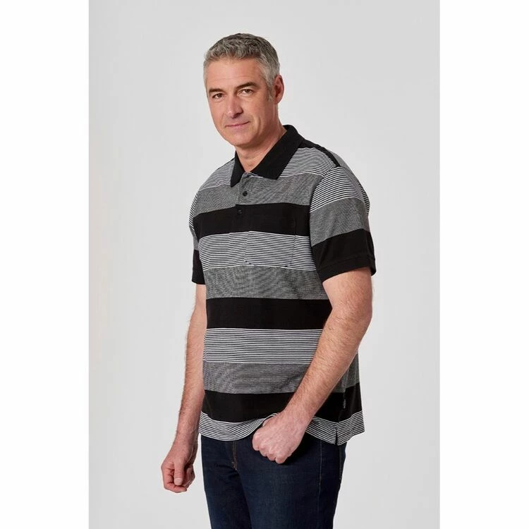 Bronson Casual Men's Acton Cotton Pique Polo Black 9 Bronson Casual Men's Acton Cotton Pique Polo Black - Image 7