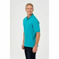 U.S. Polo Assn. Short Sleeve Regular Fit Cotton Pique Polo Aqua -Women's Clothing store online 600491 C 0440 02 2