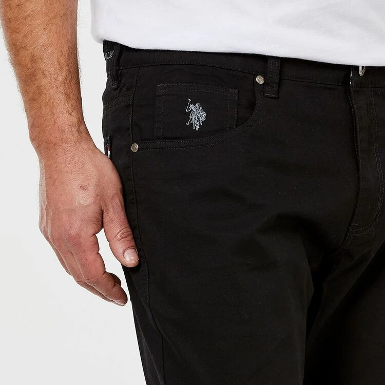 U.S. Polo Assn. Men's 5 Pocket Cotton Twill Pants Black 3 U.S. Polo Assn. Men's 5 Pocket Cotton Twill Pants Black
