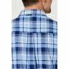 Bronson Basic Men's Echuca Cotton Printed Flannelette Shirt Blue Check -Women's Clothing store online 603092 C 1400 65 4