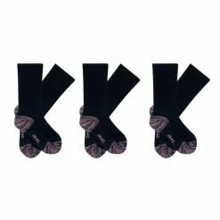 Jack Of All Trades Cotton Health Comfort Socks 3 Pack Black & Pink