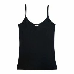 Ambra Cotton Core Singlet Black