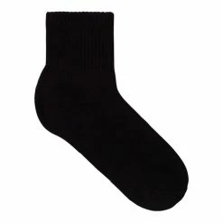 Underworks Ladies Eco Bamboo Sport Quarter Crew Socks 3 Pack Black