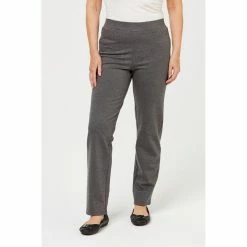 Savannah Straight Leg Ponte Pant Charcoal -Women's Clothing store online 615926 C 0010 00