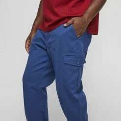 Bronson Casual Alton Comfort Waist Stretch Twill Cargo Pants Navy -Women's Clothing store online 616762 C 0410 00 10