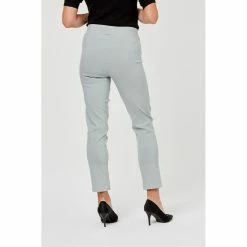 Savannah Bengaline Full Length Pant Silver -Women's Clothing store online 619010 C 0040 00 2