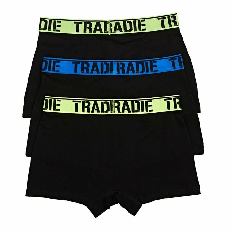 Tradie Black Trunk 3 Pack Black & Fluro Lime 4 Tradie Black Trunk 3 Pack Black & Fluro Lime - Image 2