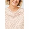 Savannah Cosy Cowl Neck 3/4 Sleeve Top Animal -Women's Clothing store online 620245 C 0310 14 4