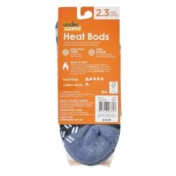 Underworks Heat Bods Crew Socks Blue -Women's Clothing store online 621054 C 0400 00 2