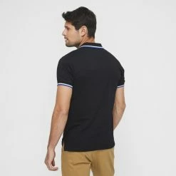 U.S. Polo Assn. Short Sleeve Block Polo With Branding And Tipping Black -Women's Clothing store online 622148 C 0001 00 2