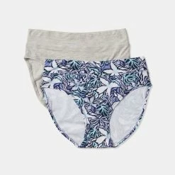 Ambra Smooth Lines Hi Cut 2 Pack Grey & Lilac 10