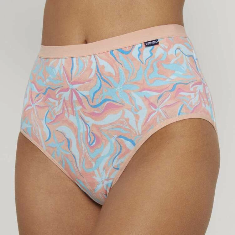 Underworks Full Brief 3 Pack Blue & Floral 5 Underworks Full Brief 3 Pack Blue & Floral - Image 3