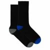Underworks Men's 2 Pack Heel & Toe Crew Socks Black & Blue Grey -Women's Clothing store online 622833 C 1005 23 2