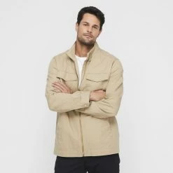 JC Lanyon Bryson Lightweight Utility Jacket Taupe