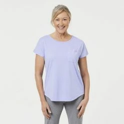 Diadora Women's Active Pocket T-Shirt Lavender -Women's Clothing store online 623831 C 0530 28