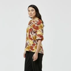 JB Jayson Brunsdon Puff Sleeve Top Tropic -Women's Clothing store online 624457 C 0422 23 2