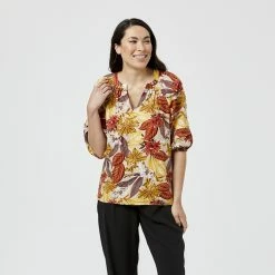 JB Jayson Brunsdon Puff Sleeve Top Tropic -Women's Clothing store online 624457 C 0422 23