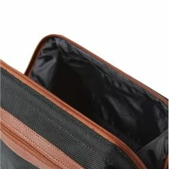 Milleni Nylon Toiletry Bag Black & Tan