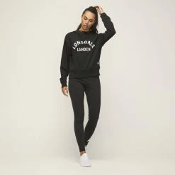 Lonsdale Bouverie Funnel Neck Hoodie Black X Small