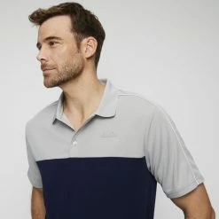 Diadora Performance Recycle Polo Grey & Navy -Women's Clothing store online 626570 C 1020 51