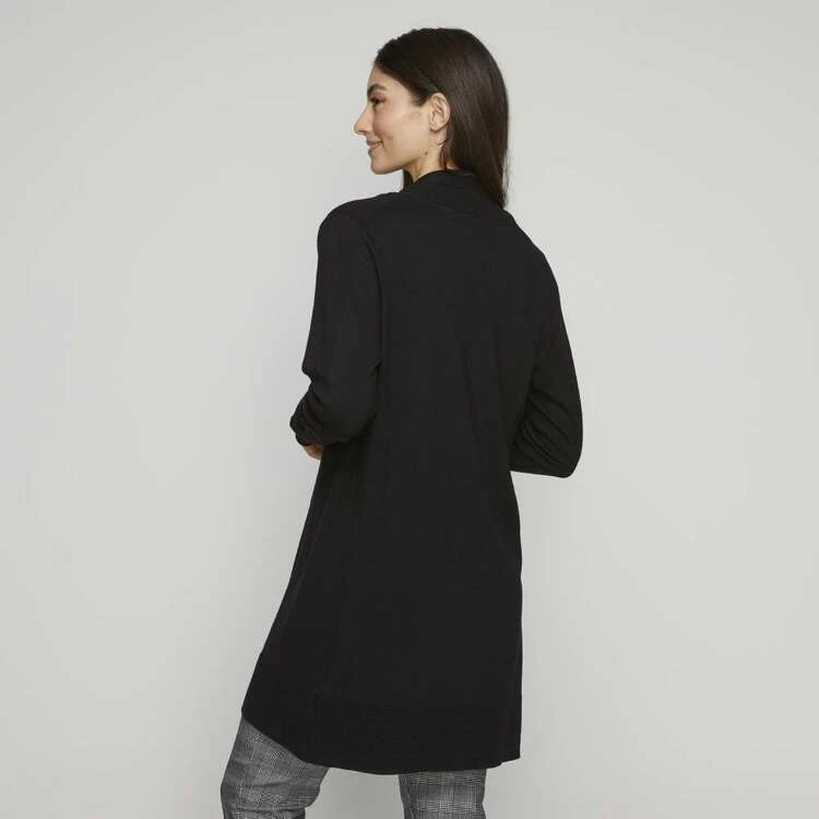 Khoko Smart Longline Knit Cardigan Black X Large 3 Khoko Smart Longline Knit Cardigan Black X Large