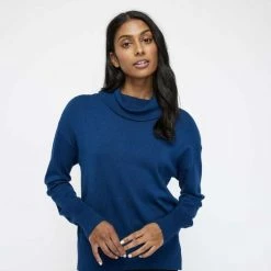 Khoko Smart Roll Neck Sweater Petrol