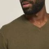JC Lanyon Men's Brody Cotton V Neck Knit Olive XX Large -Women's Clothing store online 628541 C 0313 71 7