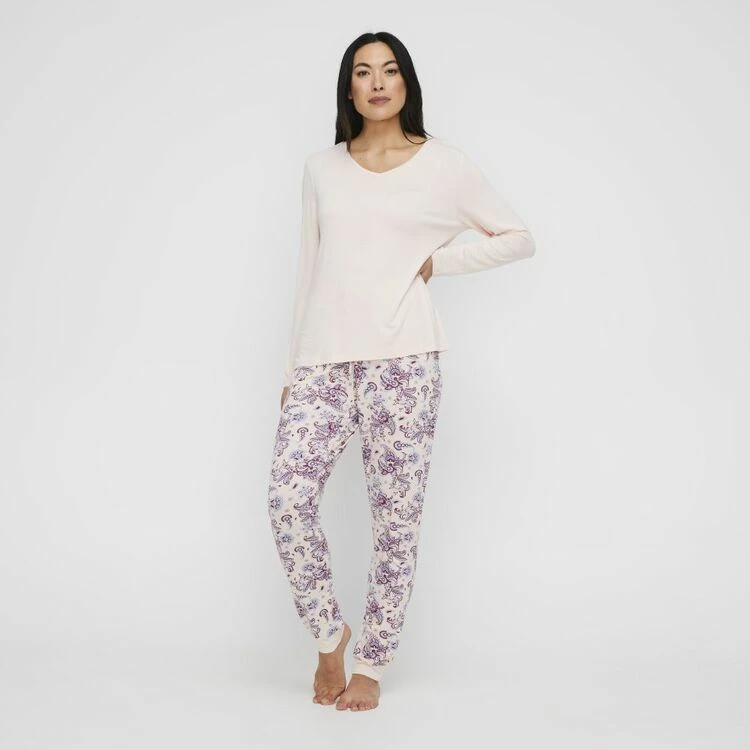 Sash & Rose Jersey Cuff Pant Paisley Print 3 Sash & Rose Jersey Cuff Pant Paisley Print