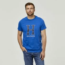 Tommy Hilfiger H Fashion Short Sleeve Tee China Blue Large -Women's Clothing store online 628584 C 0431 13