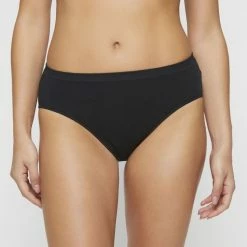 Sash & Rose Seamfree Bamboo Midi 3 Pack Black