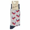 Bamboozld Rooster Socks Navy & Grey
