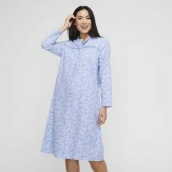 Sash & Rose Traditional Flannelette Nightie Blue 8 Sash & Rose Traditional Flannelette Nightie Blue -Women's Clothing store online 629523 C 0400 00