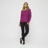 Khoko Collection Vee Neck Jumper Fuchsia 2 Khoko Collection Vee Neck Jumper Fuchsia -Women's Clothing store online 630172 C 0661 27 3