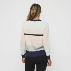 Khoko Collection Stripe Jumper Pink Combo -Women's Clothing store online 630177 C 1650 45 2