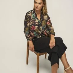 JB Jayson Brunsdon V Neck Blouse Tropic 14 -Women's Clothing store online 630281 C 0422 23