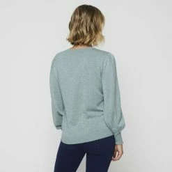 Leona Edmiston Ruby Leona Edmiston Check Stitch Knit Dust Green -Women's Clothing store online 630382 C 0311 33 2