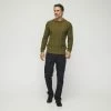 Bronson Casual Fyansford Cable Crew Neck Knit Burnt Olive -Women's Clothing store online 630916 C 0310 56 5