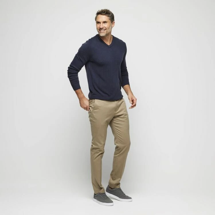 Bronson Basic Hunter V Neck Soft Touch Knit Navy Small 4 Bronson Basic Hunter V Neck Soft Touch Knit Navy Small - Image 2