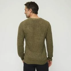Bronson Casual Bateman Fishman Rib Crew Neck Knit Burnt Olive -Women's Clothing store online 631064 C 1310 14 2