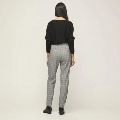 Jane Lamerton Contrast Houndstooth Pant Black & Ivory 8 Jane Lamerton Contrast Houndstooth Pant Black & Ivory -Women's Clothing store online 631692 C 1006 17 3