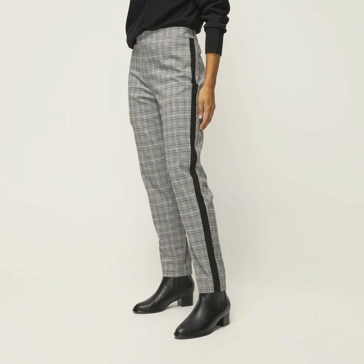 Jane Lamerton Contrast Houndstooth Pant Black & Ivory 3 Jane Lamerton Contrast Houndstooth Pant Black & Ivory