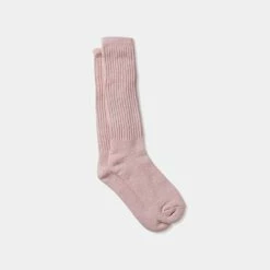 Sash & Rose Slouch Socks Light Grey & Light Pink